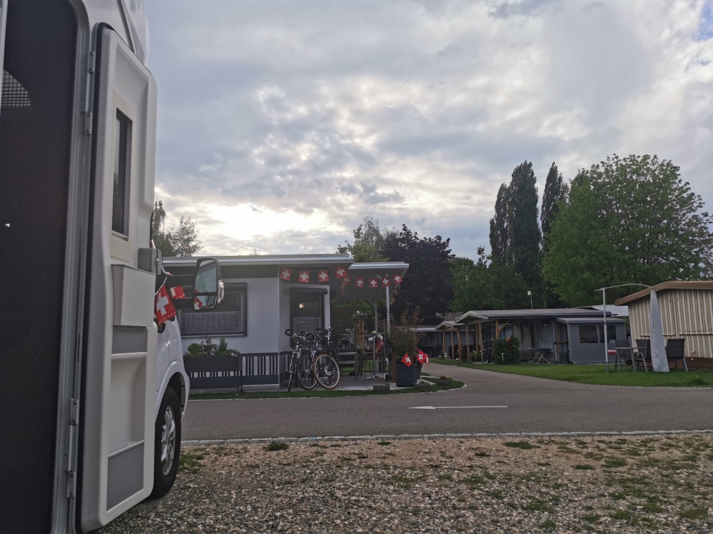 Stellplatz auf dem Camping Fischerhaus in Kreuzlingen