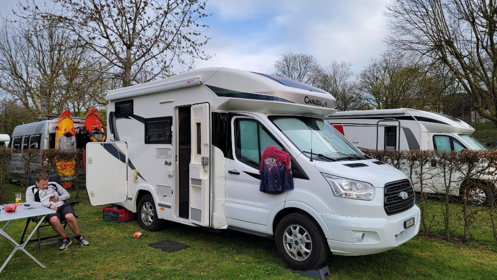 Stellplatz auf dem Drei Länder Camp Lörrach