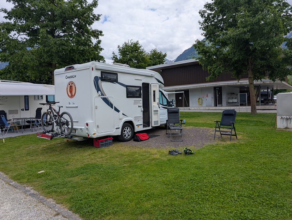 Stellplatz auf dem Camping Seefeld Park Sarnen